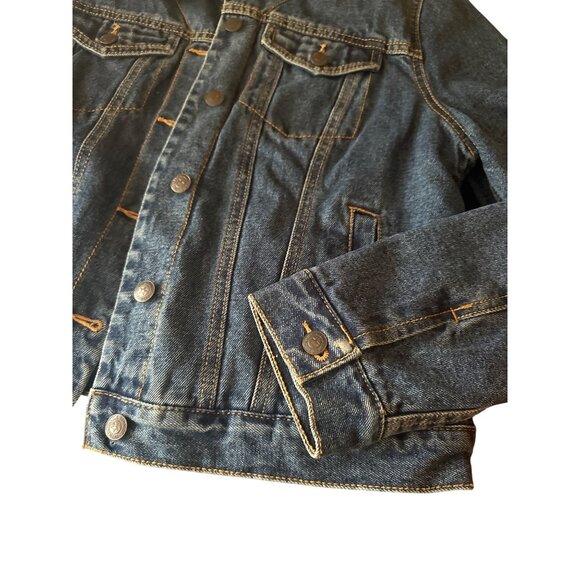 C.E. Schmidt Denim Sherpa-Lined Jacket Trucker Work Country Ranch Western - Picture 4 of 6